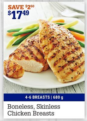 M & M Food Market Boneless, skinless chicken breasts offer