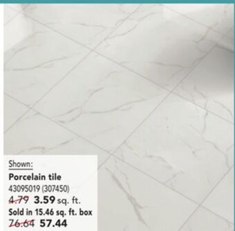 Réno Dépôt Faber cipriani glazed porcelain tile carrara offer