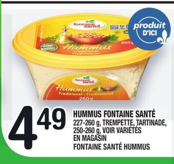 Marche Ami Hummus fontaine santé | fontaine santé hummus offer