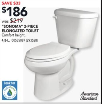 Réno Dépôt American standard sonoma 2-piece elongated toilet offer