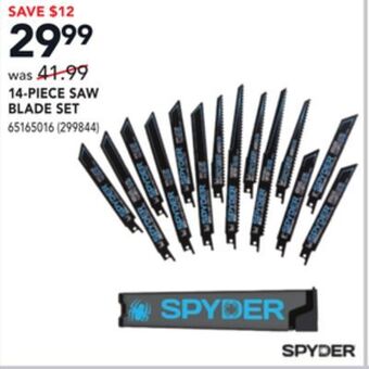 Réno Dépôt Spyder 14-piece saw blade set offer