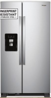Réno Dépôt Whirlpool side-by-side refrigerator, 21 cu. ft offer