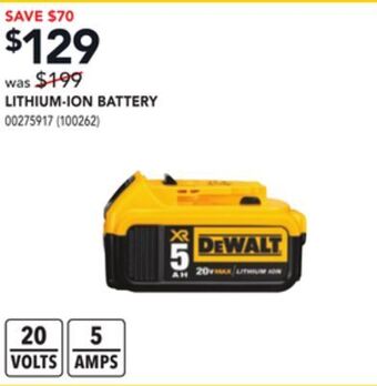Réno Dépôt Dewalt lithium-ion battery offer