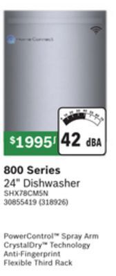 Réno Dépôt Bosch 800 series 24 dishwasher offer