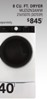 Réno Dépôt Midea 8 cu. ft. dryer offer