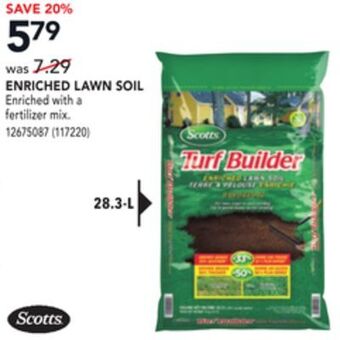 Réno Dépôt Scotts enriched lawn soil offer