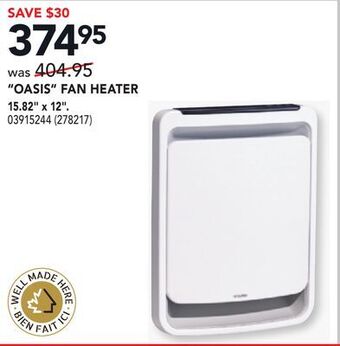 Réno Dépôt Stelpro oasis fan heater 15.82 x 12 offer