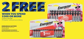 Real Canadian Superstore ENERGIZER MAX BATTERIES offer