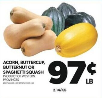 Real Canadian Superstore ACORN, BUTTERCUP, BUTTERNUT OR SPAGHETTI SQUASH offer
