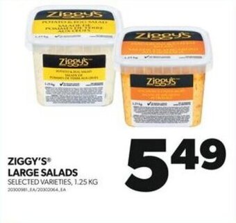Real Canadian Superstore ZIGGY'S LARGE ZIGGY'S LARGE SALADS SELECTED VARIETIES, 1.25 KG offer