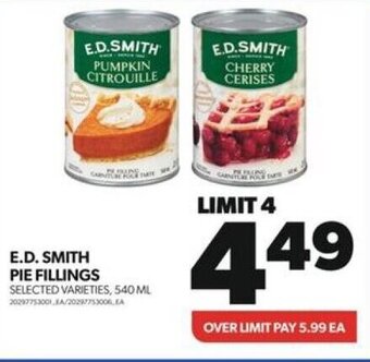 Real Canadian Superstore E.D. SMITH PIE FILLINGS offer