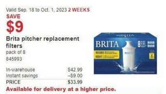 Costco Brita pitcher replacement filters offer