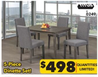 Surplus Furniture Grey 5-piece dinette offer