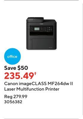 Staples Canon imageclass mf264dw ii laser multifunction printer offer