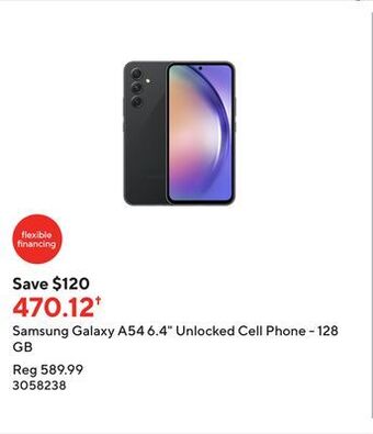 Staples Samsung galaxy a54 6.4 unlocked cell phone - 128 gb offer