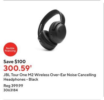 Staples Jbl tour one m2 wireless over-ear noise cancelling headphones - black offer