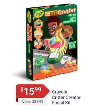 Samko & Miko Toy Warehouse Crayola critter creator fossil kit offer
