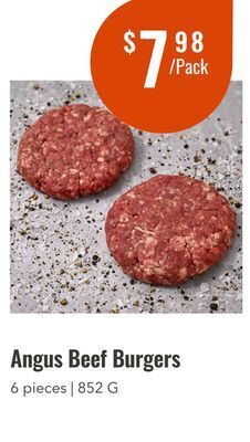 Wild Fork Foods Angus beef burgers offer