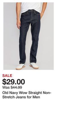 Old Navy Old navy wow straight non-stretch jeans for men offer