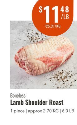 Wild Fork Foods Boneless lamb shoulder roast offer