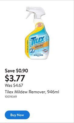 Walmart Tilex mildew remover, 946ml offer