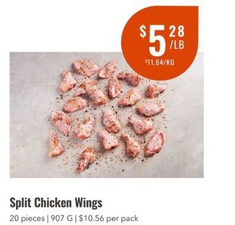Wild Fork Foods Split chicken wings offer