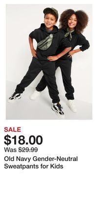 Old Navy Old navy gender-neutral sweatpants for kids offer