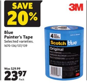 Home Hardware Blue painter's tape offer