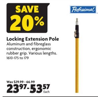 Home Hardware Locking extension pole offer
