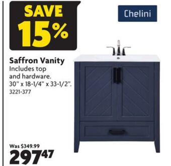 Home Hardware Saffron vanity offer