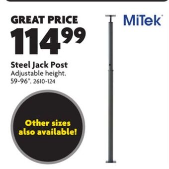 Home Hardware Steel jack post offer