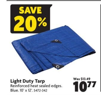 Home Hardware Light duty tarp offer