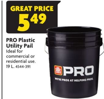 Home Hardware Pro plastic utility pail offer