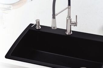 Home Hardware 34 x 22 diamond silgranit single bowl drop-in kitchen sink offer