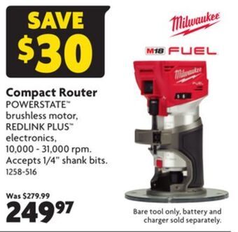 Home Hardware Compact router offer