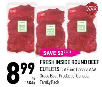Coppa's Fresh Market Fresh inside round beef cutlets offer