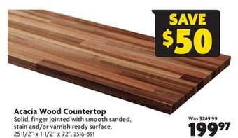 Home Hardware Acacia wood countertop offer