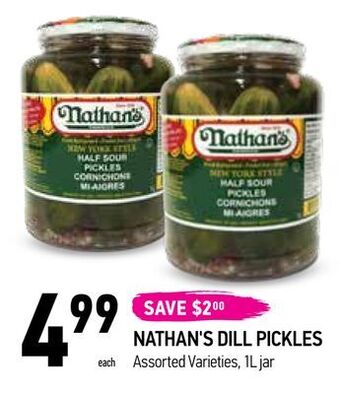 Coppa's Fresh Market Nathan's dill pickles offer