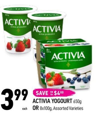 Coppa's Fresh Market Activia yogourt 650g or offer