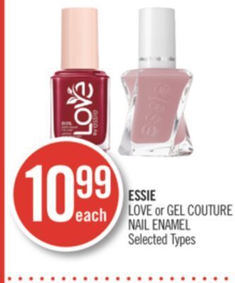 Shoppers Drug Mart Essie love or gel couture nail enamel offer