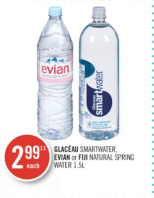 Shoppers Drug Mart Glacéau smartwater, evian or fiji natural spring water offer