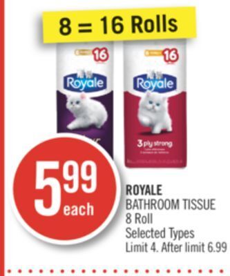 Shoppers Drug Mart Royale bathroom tissue offer
