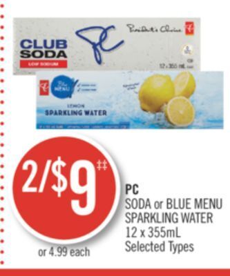 Shoppers Drug Mart Pc soda or blue menu speaker water offer