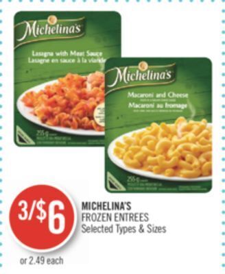 Shoppers Drug Mart Michelina's frozen entrees offer