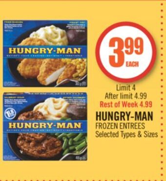 Shoppers Drug Mart Hungry-man frozen entrees offer