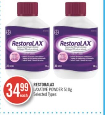 Shoppers Drug Mart Restoralax laxative powder offer