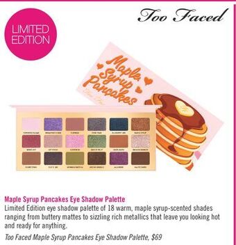 Shoppers Drug Mart Too faced maple syrup pancakes eye shadow palette offer