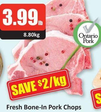 Starsky Fresh bone-in pork chops offer