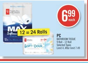 Shoppers Drug Mart Pc bathroom tissue offer