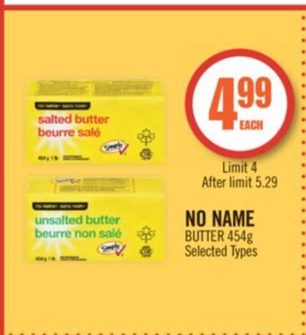 Shoppers Drug Mart No name butter offer